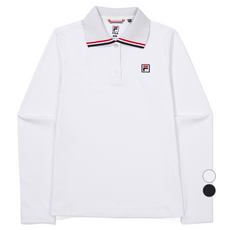 휠라 여성용 테니스 긴팔 카라 티셔츠 FS2TLF3351F