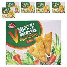 喜年來 蔬菜餅乾, V字造型設計 添加多種蔬菜 植物五辛素可食, 50g, 6盒