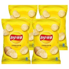 Lay's 樂事 洋芋片 美國經典原味, 59.5g, 4包