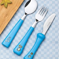 트라몬티나 베스트프랜드 어린이 스푼포크 세트 3pc 23799191, 블루, 1세트