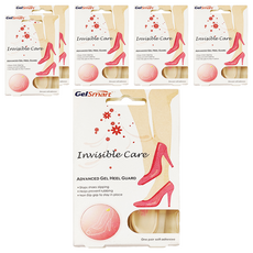 GelSmart凝膠腳跟防磨貼片 隱形舒適 防滑固定 適用各種鞋款, 1雙, 6件