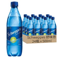 Schweppes 舒味思 氣泡水 萊姆味, 500ml, 24瓶