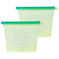 inbloom 矽膠密封保鮮袋 綠色, 2個, 1000ml