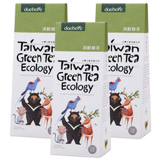 daebete 茶米茶 自然生態 清鮮綠茶茶包 Set, 台灣綠茶, 3g/15入, 15包, 3盒
