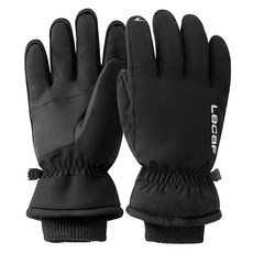 LECAF 3M 滑雪手套 雙手穿戴組 LE5O018BLK, 黑色, 1套