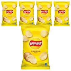 Lay's 樂事 洋芋片 美國經典原味, 59.5g, 5包