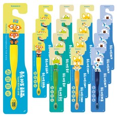 KM Pharmaceutical Pororo 玩具幼兒牙刷 4件組, Pororo + 可龍 + 艾迪 + 波比, 4入, 4套