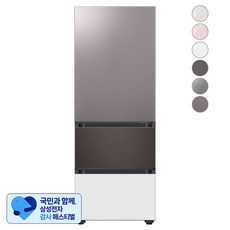 [삼성 감사 페스티벌] [색상선택형] 삼성전자 비스포크 김치플러스 냉장고 방문설치, 브라우니 실버 + 코타 차콜 + 글램 화이트, RQ33A74A1AP