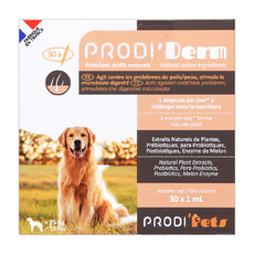 法國普洛迪安瓶 皮毛護理益生菌 大型犬 橘色 呵護毛髮 維持皮膚健康, 30支, 皮膚/毛髮, 1盒