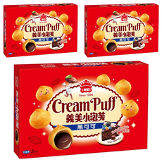 義美 小泡芙 黑可可, 171g, 3盒