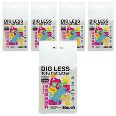 MAOCH 植物環保消臭豆腐貓砂，6倍超強吸水力，10秒快速溶解，99%無粉塵，2.4kg, 5包, 原味