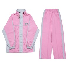JUMP 將門 奔馳套裝兩件式風雨衣 690g, 粉色