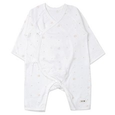 ORGANICMOM 嬰幼兒用 Bubibu 新生兒長袍 MIRNBW01, 白色