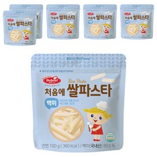 베베스트 처음에 쌀파스타 백미, 100g, 6개