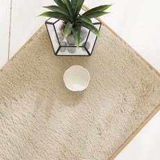 scandi&home 素色絨毛地墊, 淺褐色的