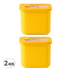 Ardin France Cierro可微波冷凍密封保鮮盒, 鮮豔黃 950ml, 4個