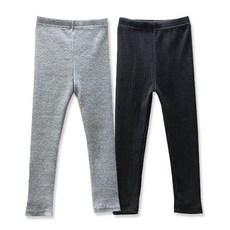 Angel's Wing 兒童彩色羅紋內搭褲 2入組