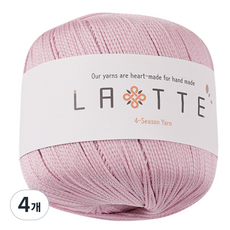실바람섬유 라떼 뜨개실, 11 파스텔핑크, 4개
