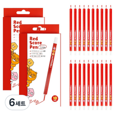 카카오프렌즈 슬림채점펜 10p 세트, 6세트, 1개