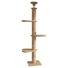 頂天立地貓爬架 C款 劍麻繩柱 實木多層板, 1組