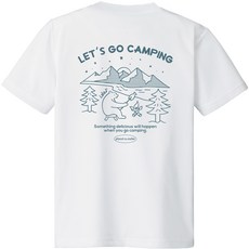 planet re maker 中性款北極熊露營圖案涼感短袖T恤, 白色