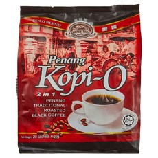 COFFEE TREE 咖啡樹 檳城濾袋式經典咖啡烏 黑咖啡含糖風味, 30g, 20包, 1袋