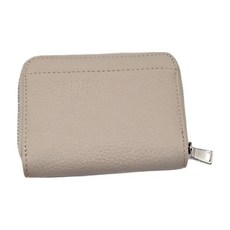 6COIN 真皮頭層牛皮RFID零錢包 11cm x 8.5cm, 米白色, 1個