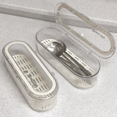 MONACO OLIVE 透明桌上型餐具盒, 透明, 2個