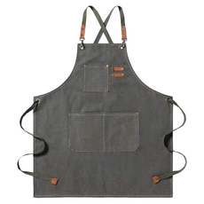 日式職人工作圍裙, 灰色, 1件