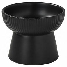 寵物陶瓷碗 11號平口碗, 黑色, 1個
