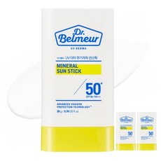 닥터벨머 UV 더마 무기자차 선스틱 SPF50+ PA+++, 20g, 3개