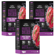 ABSOLUTE HOLISTIC 犬主食凍乾, 鹿肉 + 牛肉, 360g, 3盒