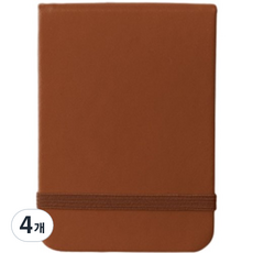 JF Company攜帶型雙面裁切線迷你筆記本 96頁, 棕色, 4個