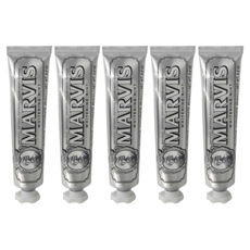 MARVIS 台灣公司貨 義大利牙膏 亮白薄荷, 85ml, 5條