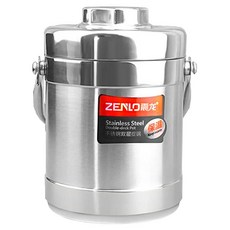 ZENLO 震龍 大容量真空保溫飯盒 優質不鏽鋼材質 持久保溫, Silver, 1個, 1.6L