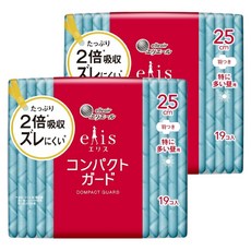 elleair 艾黎艾爾 elis 愛麗思 極致薄衛生棉 護翼型, 日用量多安心(25cm), 19片, 2包