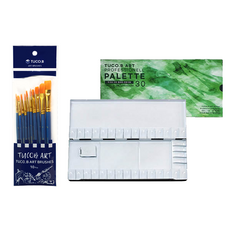 Tucobi 藝術刷 10 種 + Tucobi 鋁調色板套裝, 1組, 30格