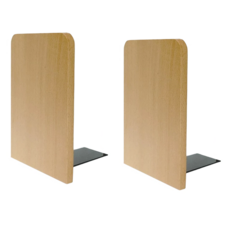 LifeShopping 原木L型書架 櫸木方頭書架2片, 原木色