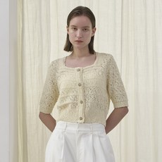 아틀리에나인 여성용 샌디 스카시 니트 가디건 CD-2117