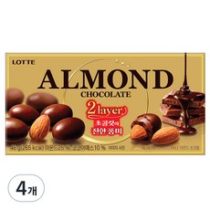 롯데웰푸드 아몬드 초코볼, 46g, 4개