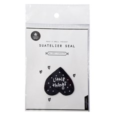 suatelier design JR刺繡貼 Little things, 黑色, 1個