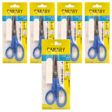 CANARY 長谷川刃物 兒童左手剪刀 C-150L 150mm 帶蓋安全, 5個