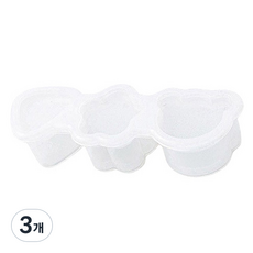 E Home Baking 迷你三角花朵小熊飯糰模具, 3個, 單一顏色