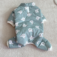 bydamsoomi 狗狗鋪棉連身衣, 卡其色