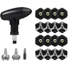 Tiyond 高爾夫鞋釘 標準螺絲型 16入 + 扳手組, 1套, 混合色