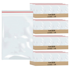 11號夾鍊袋 低密度聚乙烯, 11(400 x 280 x 0.04mm), 100個, 4袋