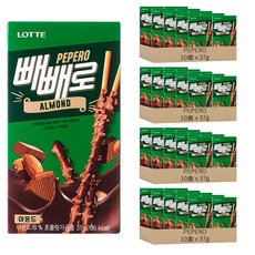 PEPERO 杏仁巧克力口味 餅乾棒, 37g, 40盒