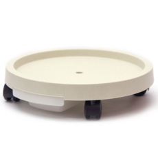 natureahn 室內裝飾移動式圓形花盆架, 米色