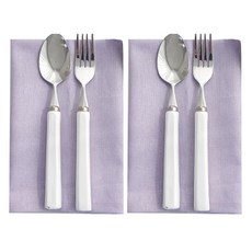 Sugar Cotton素色亞麻餐巾, 紫色, 2個, 1入