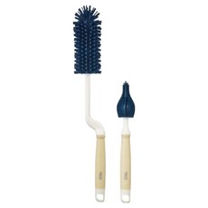 tgm 360度旋轉第二代矽膠奶瓶刷組，耐用衛生，環保材質，易乾防霉, 藍色, 1組